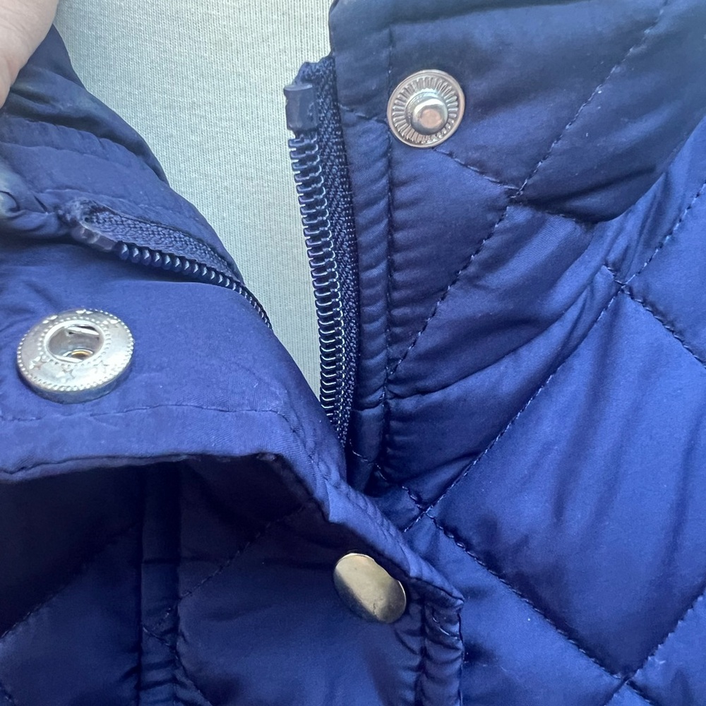 Kim Roger Quilted Navy Blue Women's zip Vest - Picture 4 of 10